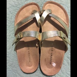 Madden Girl Gold and Tan Sandals!
